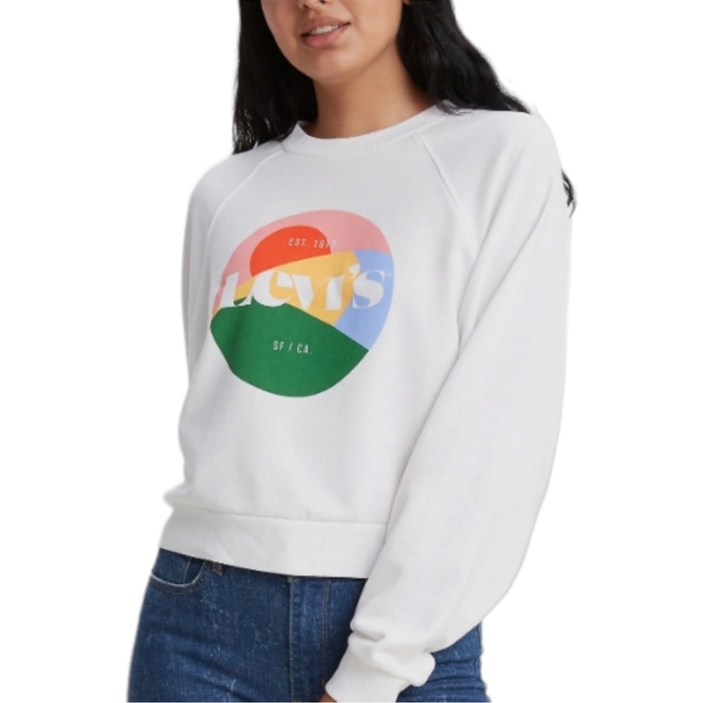 Levi's Multicolor Logo White Sweatshirt